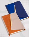 Premium Dual-Tone Suede & Metal Accent Notebooks