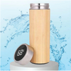 Wooden Finishing Temperature Display Water Bottle