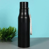 1000-ML Curvy Stainless Steel Water Bottle, Leakproof Travel Flask for Office, Gym, Sports, Outdoor & Home Use - Black