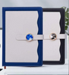 Premium Faux Leather Notebook with Marble Button Closure Elegant Office & Gift Journal