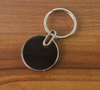 Steel Black Silver Key Chain