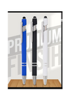 Blue Ink Ballpoint Pen with Stylus Tip, 1.0 mm Metal Pen Stylus Pen for Touch Screens, Smooth Writing Pen Gift for Friends, Colleagues,Mate and Family