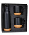 Cork Drinkware Corporate Gift Set With Bottle & Coffee Mugs